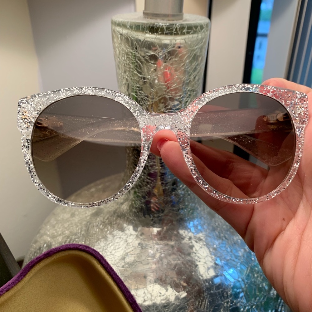 ⛔️SOLD⛔️Authentic Gucci 54 Glitter Round Acetate - Picture 2 of 8